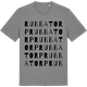 Mid Heather Gray t-shirt med Rubbatorp ordlek t-shirt