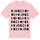 Pink Cotton t-shirt med Rungeboholm ordlek t-shirt