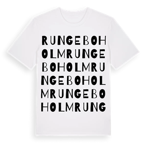 Rungeboholm ordlek t-shirt – ekologisk bomull t-shirt från Pinshirt