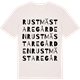 Vintage White t-shirt med Rustmästaregården ordlek t-shirt