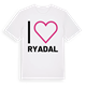 White t-shirt med Jag älskar Ryadal t-shirt stort tryck