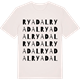 Vintage White t-shirt med Ryadal ordlek t-shirt