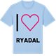 Blue Soul t-shirt med Jag älskar Ryadal t-shirt stort tryck