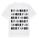 White t-shirt med Ryamon ordlek t-shirt