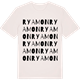 Vintage White t-shirt med Ryamon ordlek t-shirt