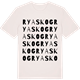 Vintage White t-shirt med Ryaskog ordlek t-shirt