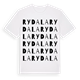White t-shirt med Rydala ordlek t-shirt