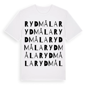 Rydmåla ordlek t-shirt – ekologisk bomull t-shirt från Pinshirt
