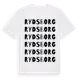 White t-shirt med Rydsborg ordlek t-shirt