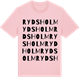 Pink Cotton t-shirt med Rydsholm ordlek t-shirt