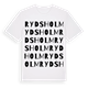 White t-shirt med Rydsholm ordlek t-shirt