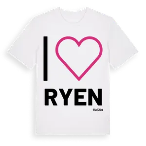 Jag älskar Ryen t-shirt stort tryck – ekologisk bomull t-shirt från Pinshirt