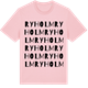 Pink Cotton t-shirt med Ryholm ordlek t-shirt