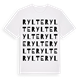 White t-shirt med Rylte ordlek t-shirt