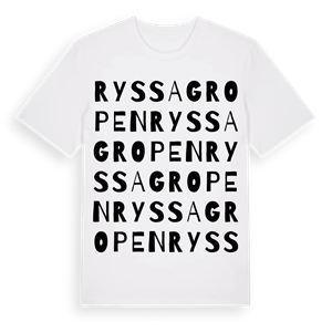 Ryssagropen ordlek t-shirt – ekologisk bomull t-shirt från Pinshirt