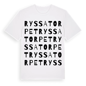 Ryssatorpet ordlek t-shirt – ekologisk bomull t-shirt från Pinshirt