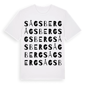 Sågsberg ordlek t-shirt – ekologisk bomull t-shirt från Pinshirt