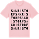 Pink Cotton t-shirt med Sakristorp ordlek t-shirt