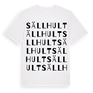 Sällhult ordlek t-shirt – ekologisk bomull t-shirt från Pinshirt