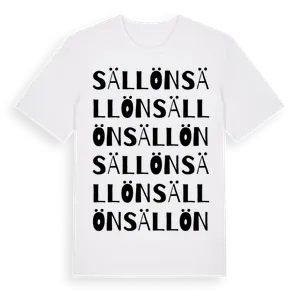 Sällön ordlek t-shirt – ekologisk bomull t-shirt från Pinshirt