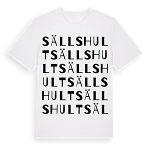 Sällshult ordlek t-shirt – ekologisk bomull t-shirt från Pinshirt