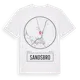 White t-shirt med Sandsbro t-shirt