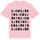 Pink Cotton t-shirt med Sandsjöryd ordlek t-shirt