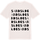 Vintage White t-shirt med Sandskog ordlek t-shirt