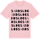 Pink Cotton t-shirt med Sandskog ordlek t-shirt