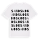 White t-shirt med Sandskog ordlek t-shirt