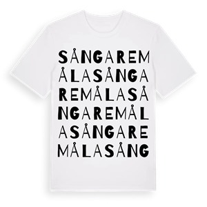 Sångaremåla ordlek t-shirt – ekologisk bomull t-shirt från Pinshirt