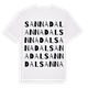 White t-shirt med Sannadal ordlek t-shirt