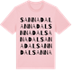 Pink Cotton t-shirt med Sannadal ordlek t-shirt
