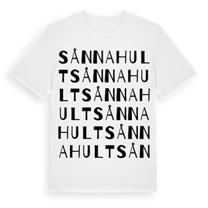 Sånnahult ordlek t-shirt – ekologisk bomull t-shirt från Pinshirt