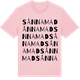 Pink Cotton t-shirt med Sånnamad ordlek t-shirt