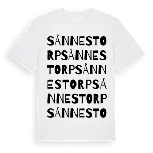 Sånnestorp ordlek t-shirt – ekologisk bomull t-shirt från Pinshirt