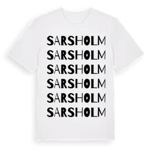 Sarsholm ordlek t-shirt – ekologisk bomull t-shirt från Pinshirt