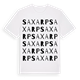 White t-shirt med Saxarp ordlek t-shirt