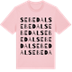 Pink Cotton t-shirt med Sebedal ordlek t-shirt