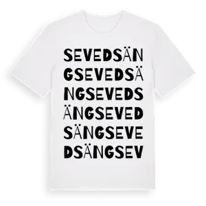 Sevedsäng ordlek t-shirt – ekologisk bomull t-shirt från Pinshirt