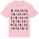Pink Cotton t-shirt med Sibbamåla ordlek t-shirt
