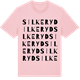 Pink Cotton t-shirt med Silkeryd ordlek t-shirt