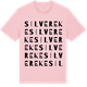 Pink Cotton t-shirt med Silvereke ordlek t-shirt
