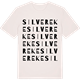 Vintage White t-shirt med Silvereke ordlek t-shirt