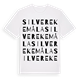 White t-shirt med Silverekemåla ordlek t-shirt