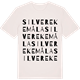 Vintage White t-shirt med Silverekemåla ordlek t-shirt