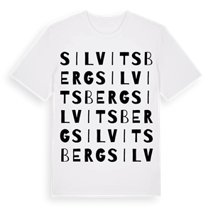 Silvitsberg ordlek t-shirt – ekologisk bomull t-shirt från Pinshirt