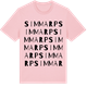 Pink Cotton t-shirt med Simmarp ordlek t-shirt