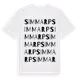 White t-shirt med Simmarp ordlek t-shirt