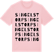 Pink Cotton t-shirt med Singelstorp ordlek t-shirt